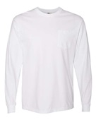 Comfort Colors Adult Heavyweight RS Long-Sleeve Pocket T-Shirt C4410 WHITE Pocket